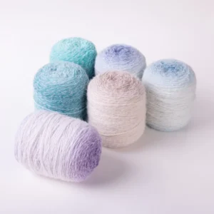 YUGOU Gradient Seven Star Fluffy Fancy Yarn 2.2NM 3cm Handmade Crochet Scarf Knit Hat Clothes Long Velvet