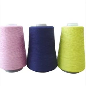 YZ6065 28S/2 VORTEX Core Spun Yarn 52%Viscose 26%PBT 22%Nylon Dyed High Tenacity Eco Friendly Anti pilling Skin Friendly