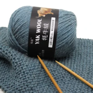 Yak Down Wool Acrylic Yarn Medium Thick Coat Scarf Vest Set Hand Knitted Dyed Pattern Recycled for Sewing