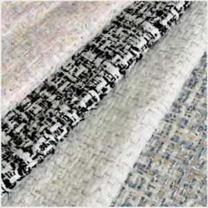 Yarn Dyed Braided Fancy Yarn Tweed Fabric for Women Jacket Dress Suits Coat DIY Cloth