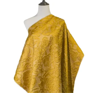 Yarn Dyed Woven Breathable 100% Polyester Organic Jacquard Brocade Fabric for Dress & Suit