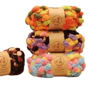Yarn Pom Poms Hand Crochet Chunky Yarn Ball