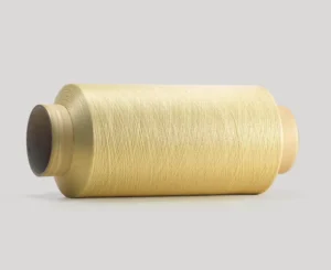 Yellowish 100% Polyester 150D/300D DTY Eco Friendly Core Spun Dyed Yarn Breathablele