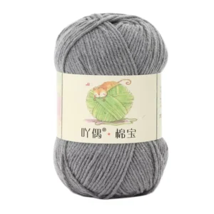 YuHeng Soft Four Ply Ring Spun Milk Cotton Yarn Balls Medium Thick Crochet DIY Hand Knitting Material Packs Eighty