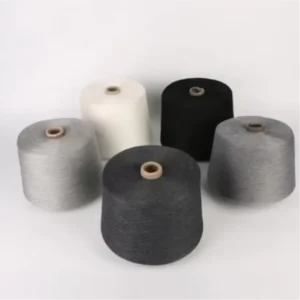 black white grey 100% polyester raw yarn high tenacity ring spun 16S 21S 32S for socks knits sewing home textiles