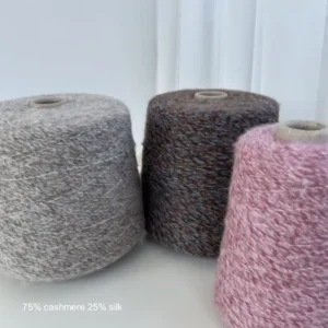 factory Super Soft baby Cashmere Wool marl Yarn 75% Cashmere 25% Silk Yarn for Hand Knitting Sweater