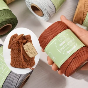 manufactory 2mm 100m 150g Mette Polyester Yarn Non Elastic Summer Rope Ultra Light Hand Crocheting Bag